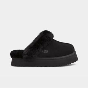 UGG Disquette Slippers Black Sz 7